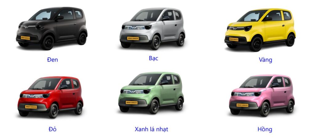 Bảng màu Vinfast Minio Green